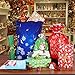 Cabilock 30PCS Christmas Bags with Ribbon: Assorted Sizes Holiday Foil Wrapping Sacks Pouches Christmas Wrap Bag for Xmas Presents Party Favor