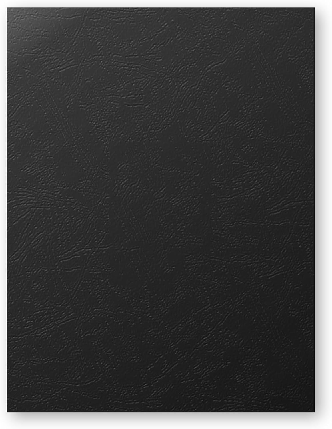 Photo 1 of RAYSON 8.5" x 11" Black Leather Texture Binding Covers, 12 Mil Thick, 230gsm Paper, Un-Punched, Letter Size, 100 Pack