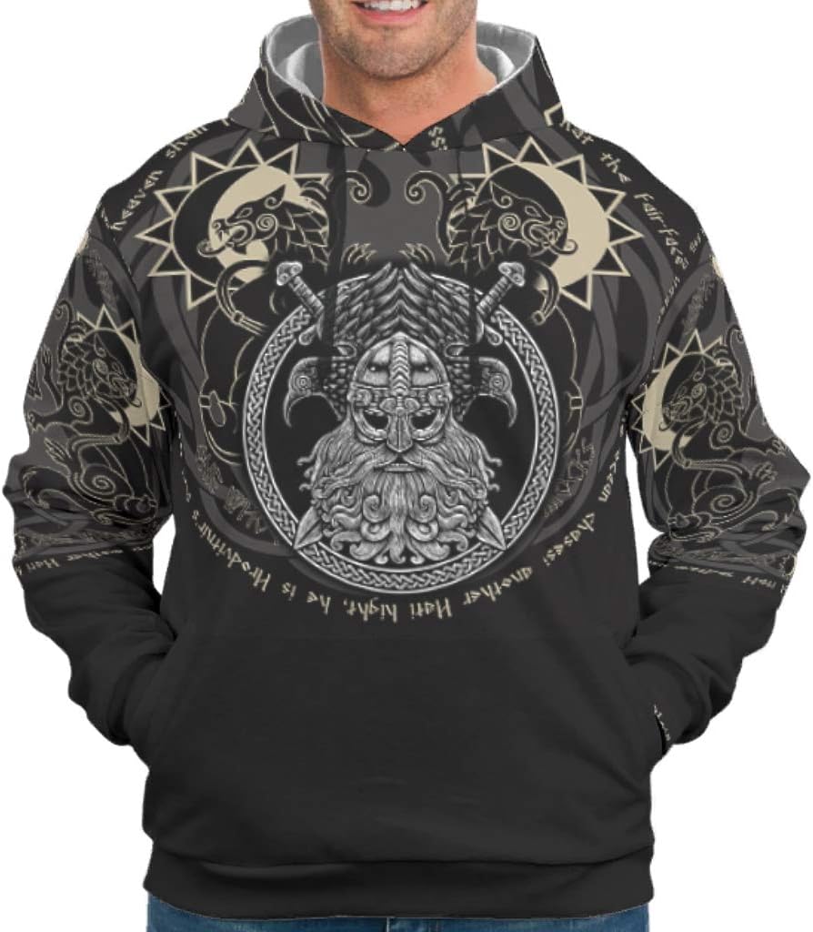 Viking Humor Pullover Hoodie with Pocket Dad Mom Uncle Grandfather