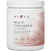 Alaya Multi Collagen Powder (Unflavored) 5 Types, MSM, NSF Cert 20 Servings