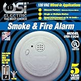 Universal Security Instruments 1204 Wire-In Smoke Alarm with Battery Backup (2 Pack)