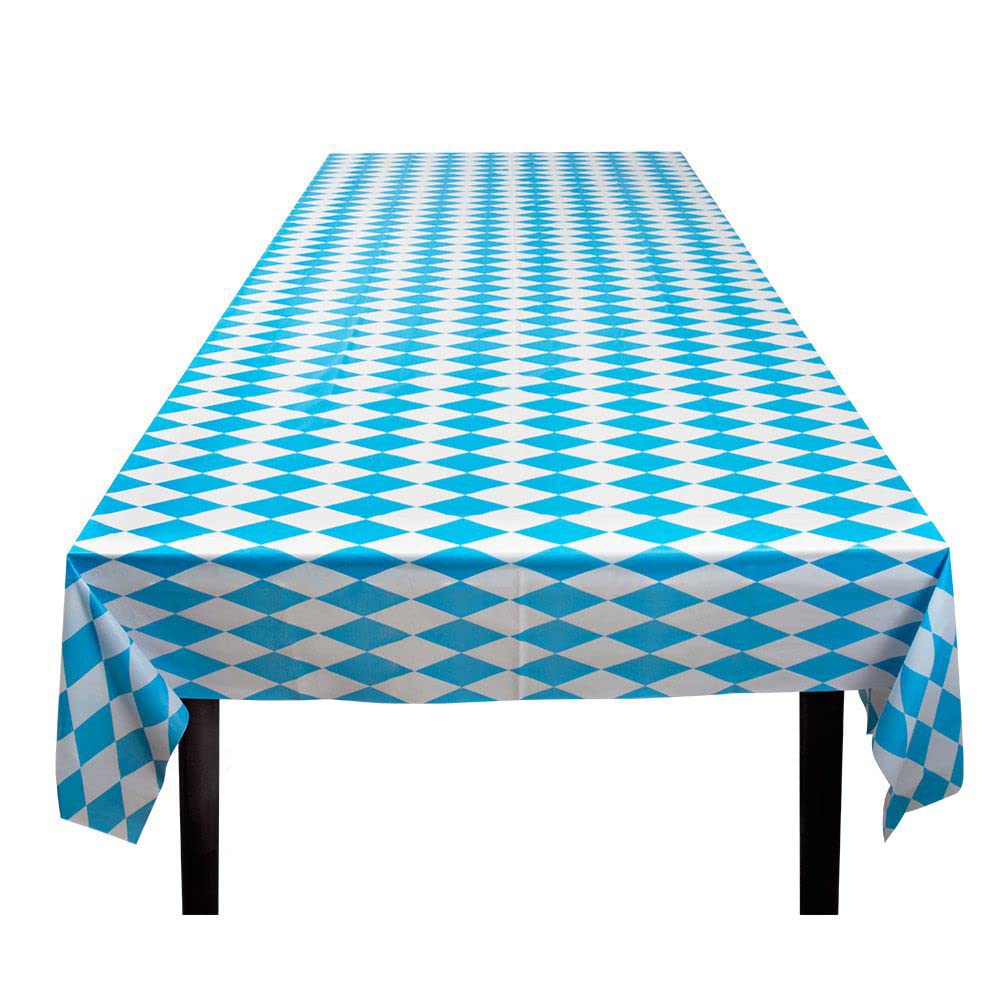 Boland Blue and White Bavarian Tablecloth - Perfect for Oktoberfest Parties, German Themed Events, Beer Festival - 180cm x 130cm