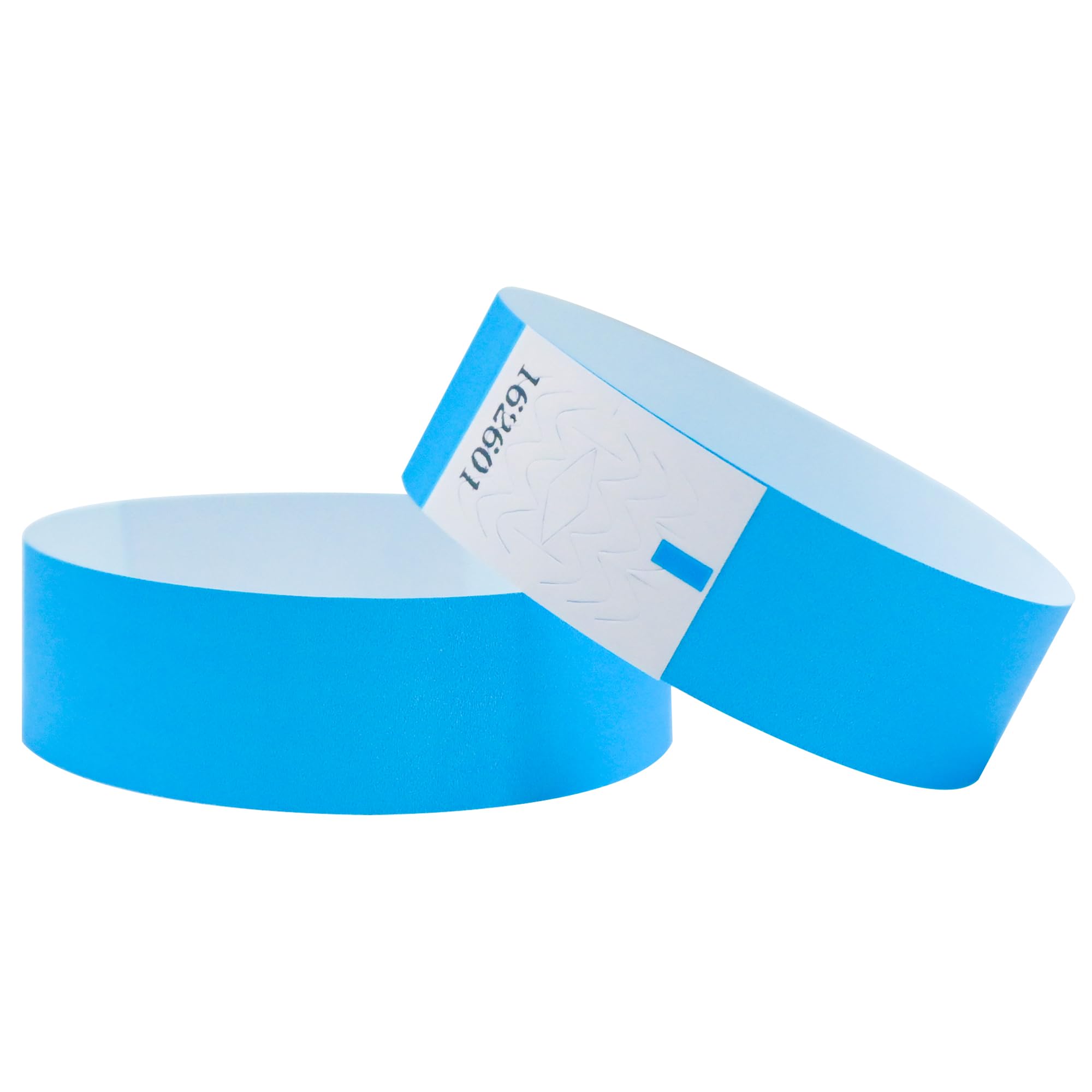 L LIKED 500 Pcs Numbered Wristbands for Events, Waterproof Paper Neon Wristbands Party Bands Entrance Wrist Bands for Events Music Festival Concert Contest (Neon Blue)