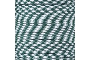 Paracord Planet 50 Foot Hanks of 550 Type III 7 Strand Paracord (Hunter Green & White 50 Feet)