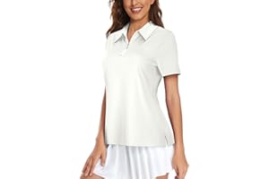Viracy Womens UPF50+ UV Sun Protection Polo Shirt Long/Short Sleeve Zip Up Fast Dry Fishing Hiking Golf Running Athletic Tops