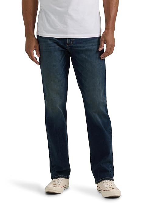 Lee Men's Extreme Motion Relaxed Straight Jean Dark Convoy 32W x 30L