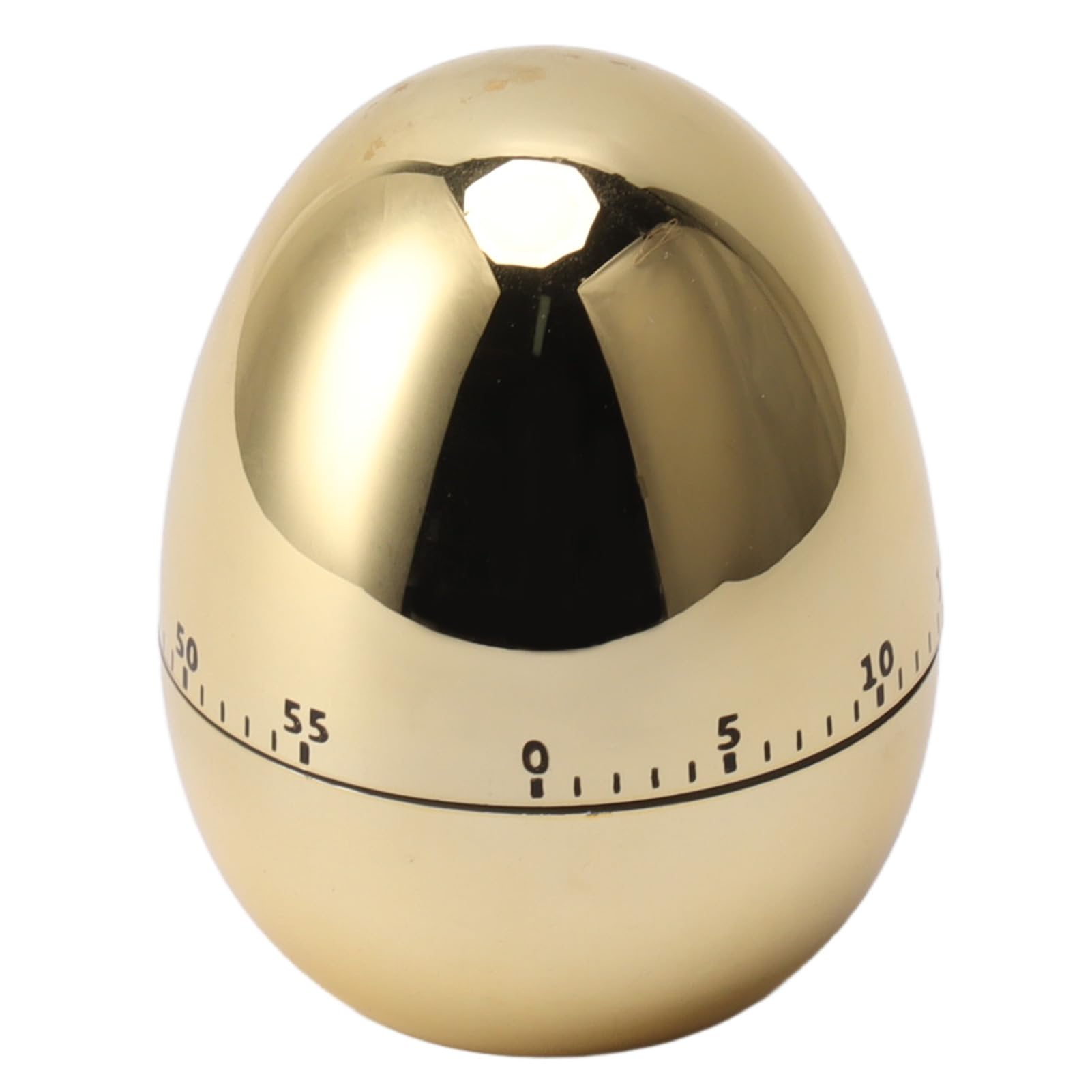 Manual Timer, ABS Egg Model Mechanical Timer for Kitchen (Gold)