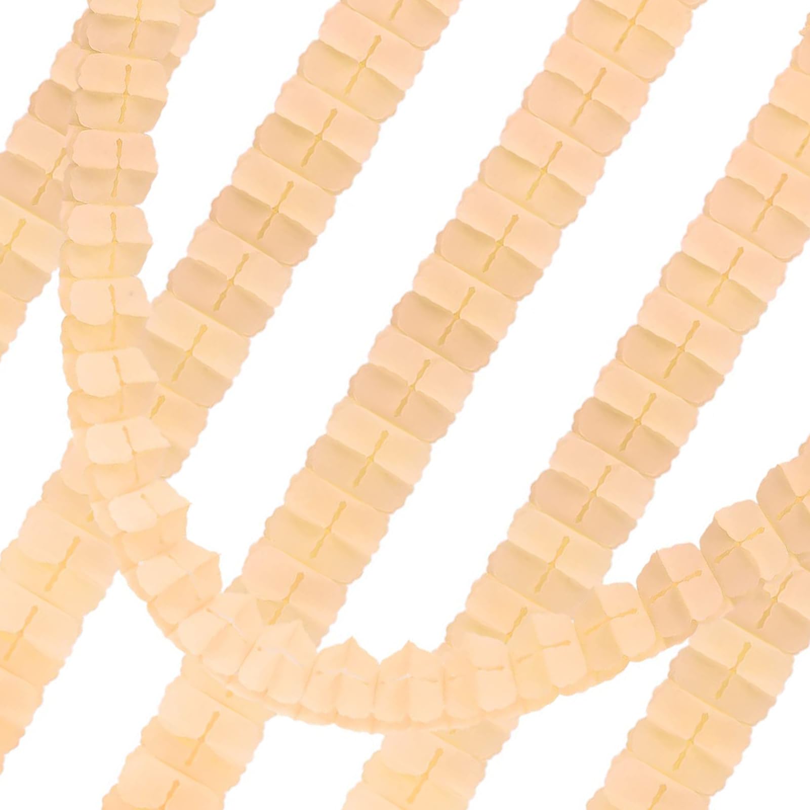 Soulnioi 6 Pieces Four Leaf Clover Paper Garland – Hanging Decorations for Party, Wedding, Birthday, Classroom or Window Backdrop Display, Beige