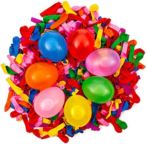 500 pack small multi colored transparent latex water balloons or air balloons 5 inch 6 inch dart balloons Bright biodegradable safe colorful water bomb for kids summer outdoor fun party fight games