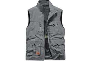 Men Casual Outdoor Lightweight Vests Quick Dry Fishing Hunting Photo Sleeveless Vest Jacket Outerwear Cargo Waistcoats