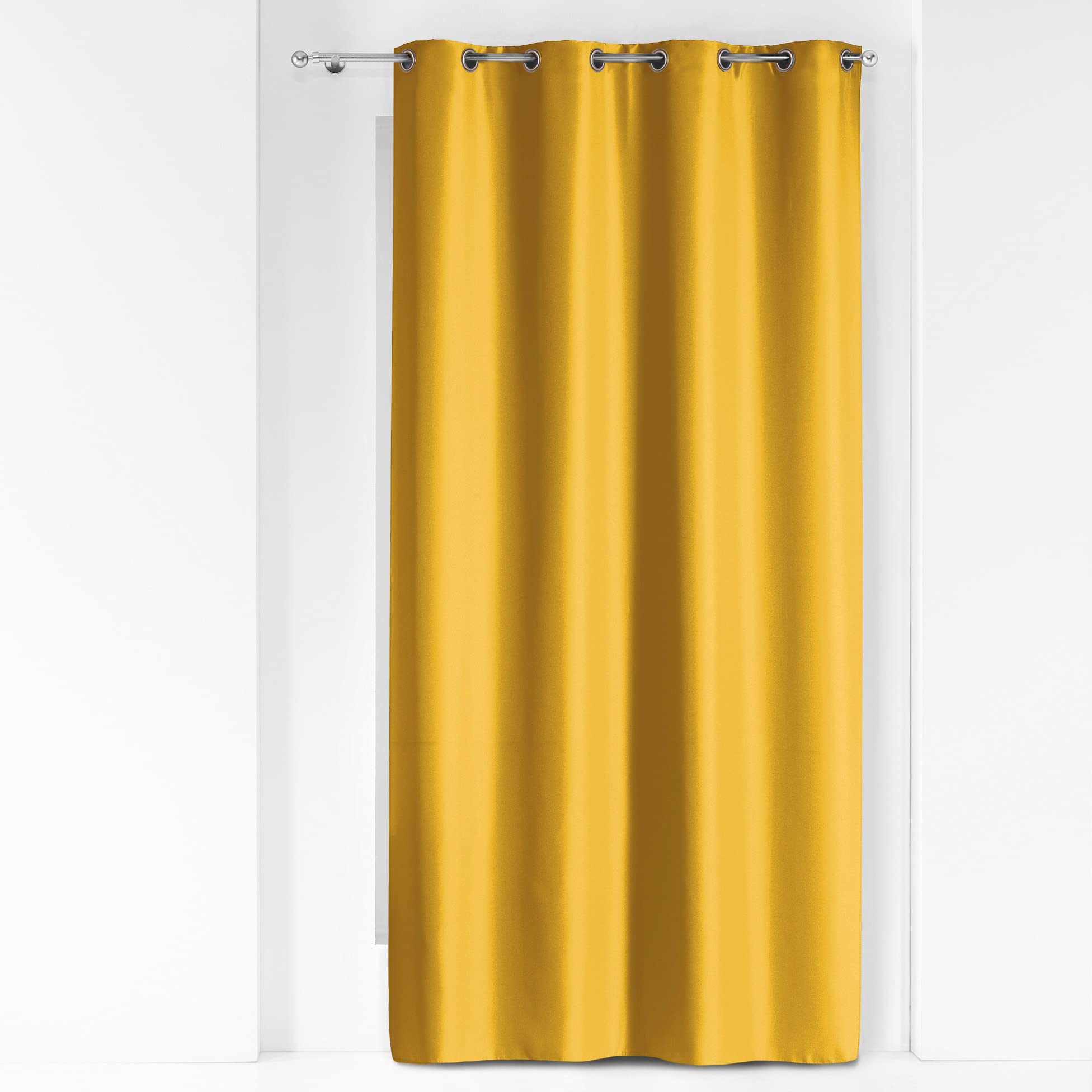 Douceur d'Intérieur 1609103 Curtains, Polyester, Honey, 140 x 260 cm