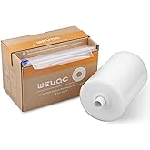 Wevac 8” x 150’ Food Vacuum Seal Roll Keeper with Cutter, Ideal Vacuum Sealer Bags for Food Saver, BPA Free, Commercial Grade, Great for Storage, Meal prep and Sous Vide (8" x 150')