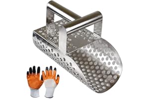 GENERIC YTYLSJ 10mm Hole Beach Metal Detection Spoon Shovel, Metal Detection Sand Shovel, Stainless Steel Sand Shovel, Used For Beach Treasure Hunting