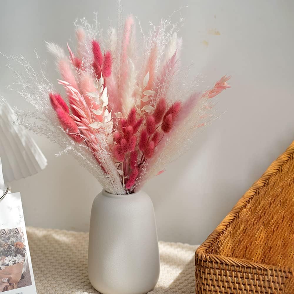 Dried & Preserved Flora - Natural Dried Pampas Grass Bouquet, Boho Home Decor Bouquet, Phragmites Dried Flowers, 17