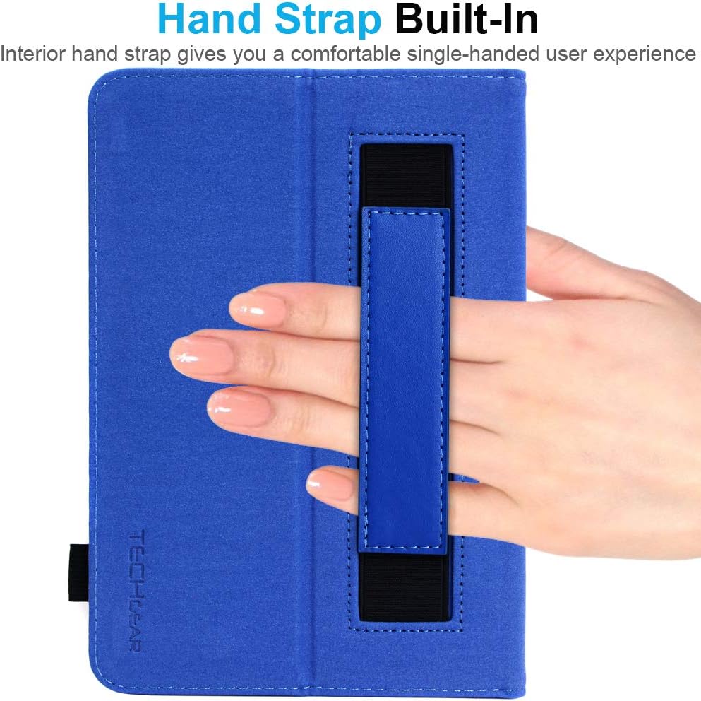 TECHGEAR Leather Case for Samsung Galaxy Tab A7 10.4" (SM-T500 / T503 / T505 / T509) Premium PU Leather Slim Folio Stand Smart Case Cover with Hand Strap - Image 5