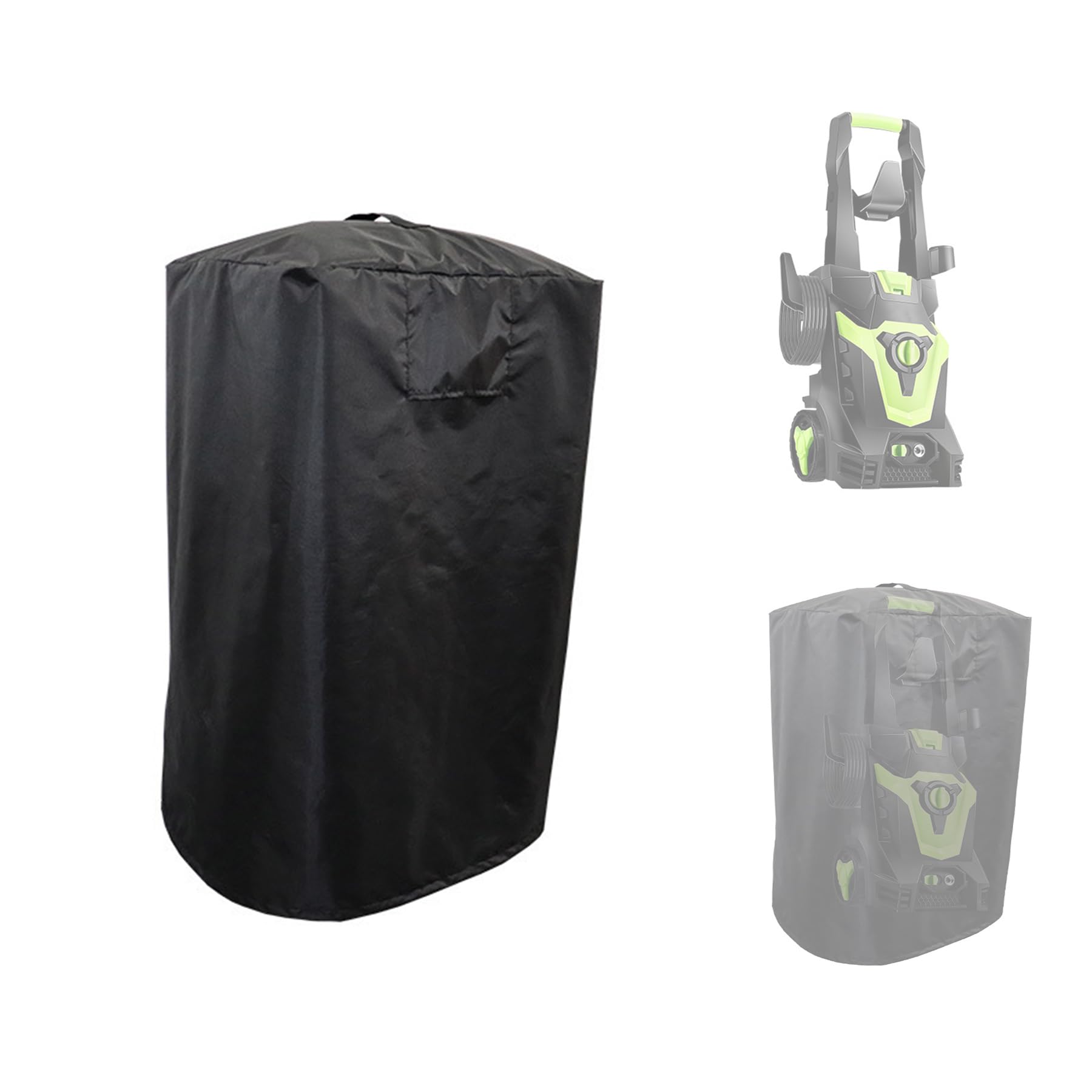 Weatherproof Cover for Electric High-Pressure Washer - 87 x 45 x 45 cm, Black with Top Handle