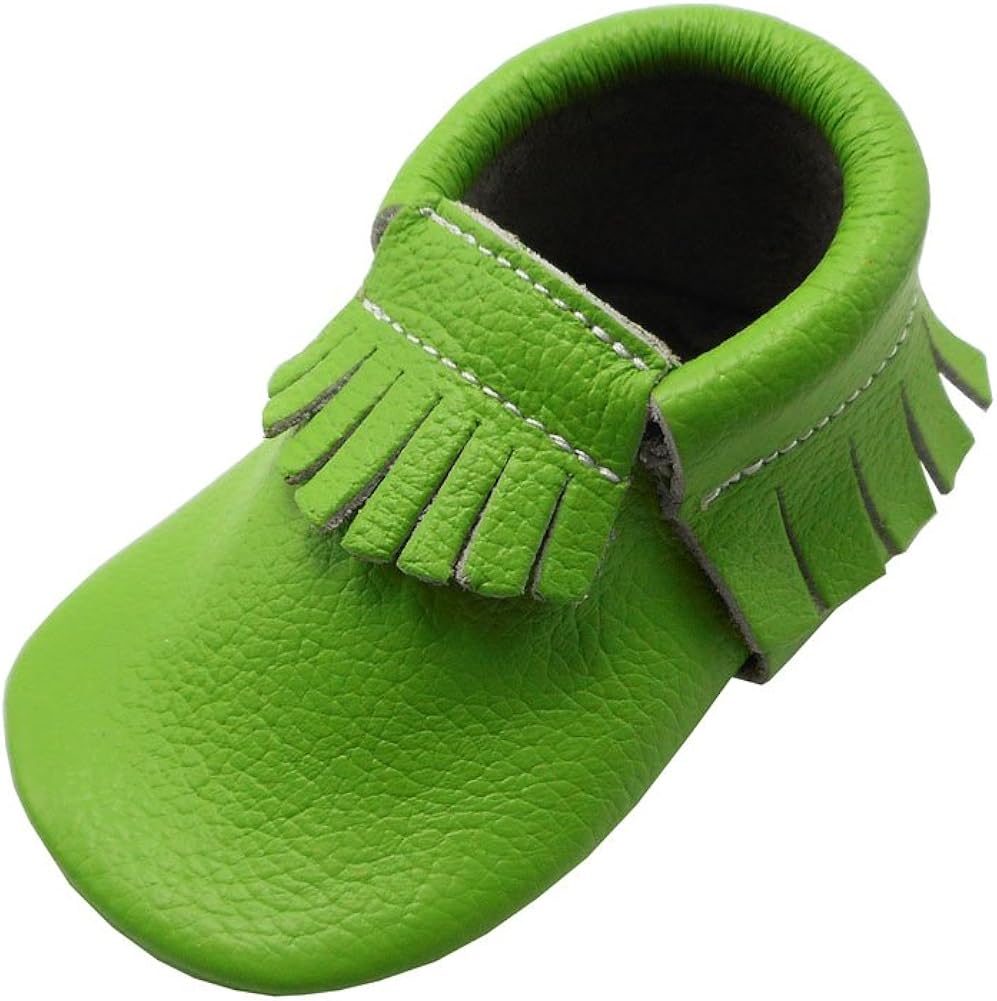 Yihakids Baby Moccasins Genuine Leather Infant Toddler Moccsin with Soft Sole.