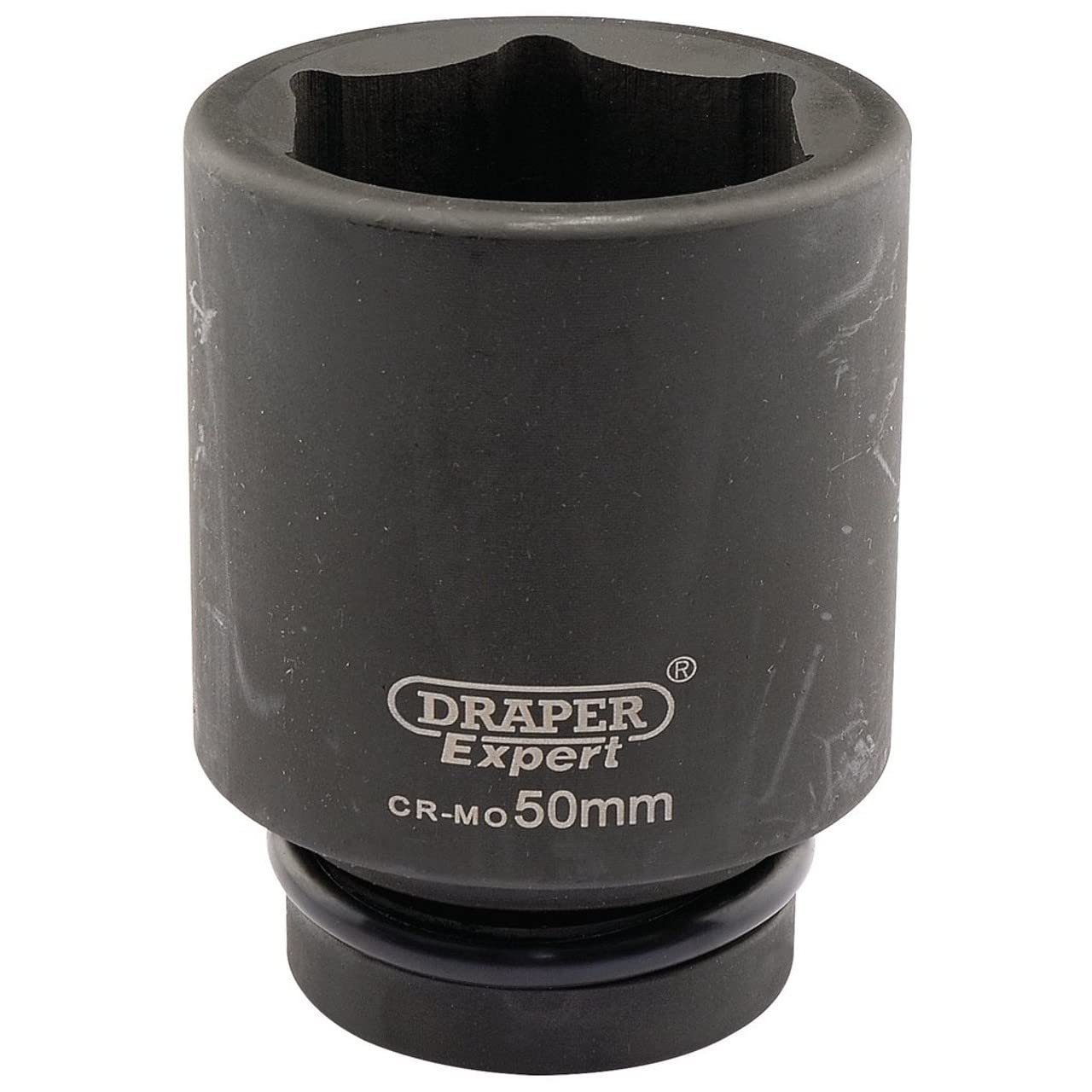 Draper Expert 5155 50mm 1-inch Square Drive Hi-Torq 6-Point Deep Impact Socket, Black
