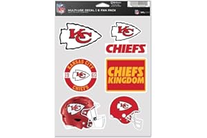 WinCraft NFL Sticker Multi-Use Set of 6 19 x 14 cm Kansas City Chiefs, Einheitsgröße