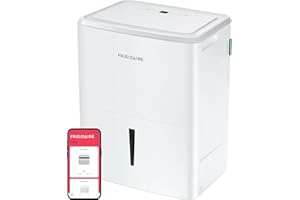 Frigidaire 35-Pint Portable Dehumidifier with Wi-Fi and Energy Star Certification for Small/Medium/Large Rooms & Basements, Custom Humidity Control, Auto Shut Off, White