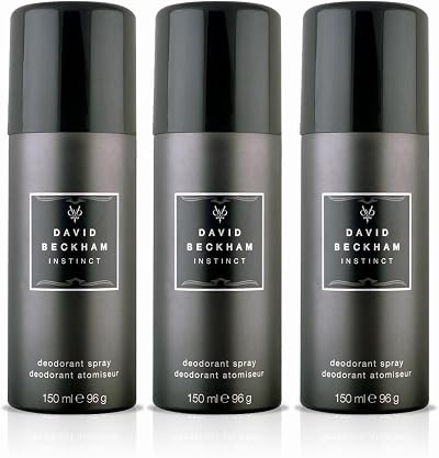 David Beckham Instinct Body Spray Deodorant 150ml Pack of 3