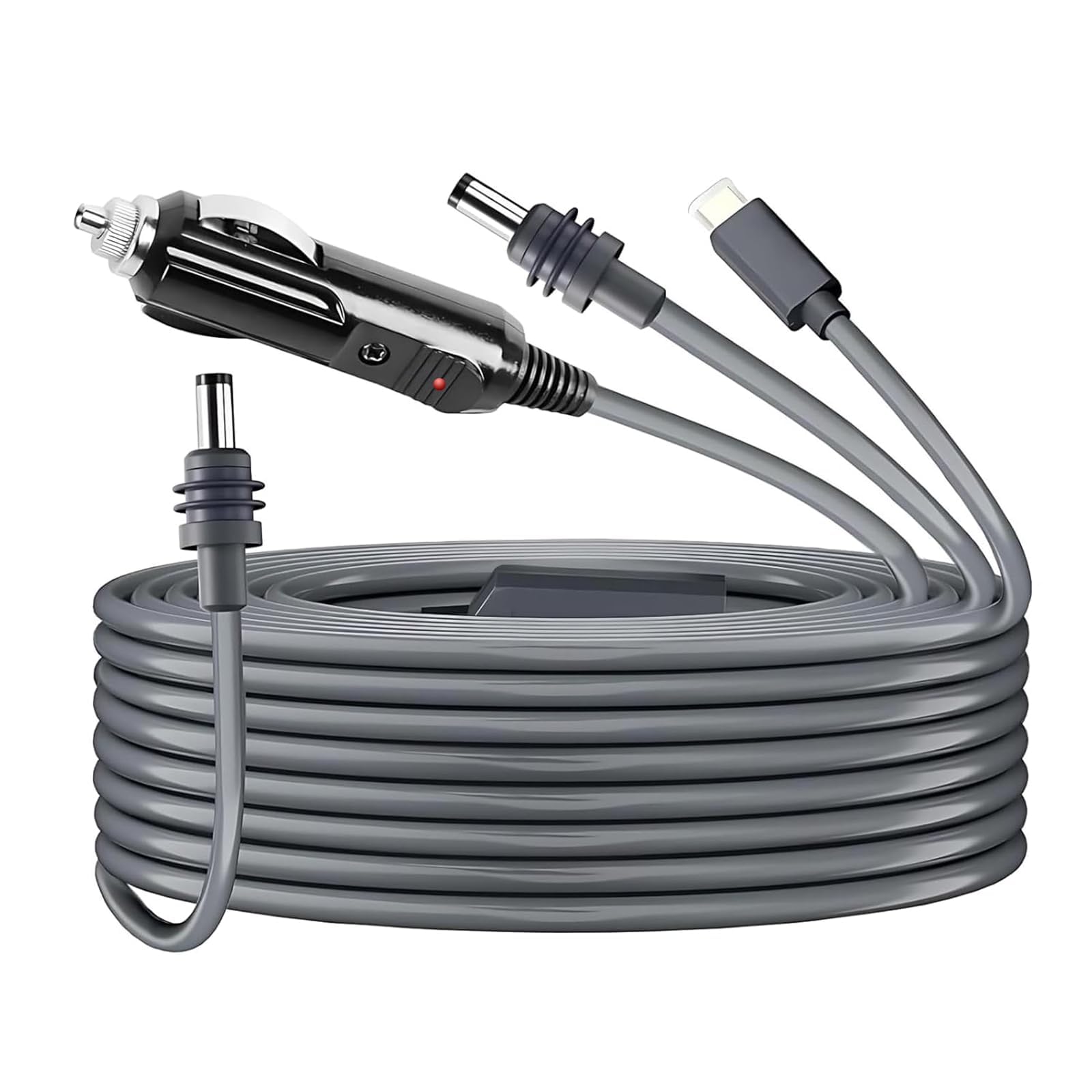 Photo 1 of 3 in 1 Starlink Mini Cable 16.4FT/ 5M, High-Speed USB C/Car Charger/DC to DC Replacement Cable for Starlink Mini Power, Waterproof Extension Starlink Mini Power Cable Accessories