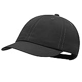 Croogo Black Baseball Cap Quick Dry Short Bill Sun