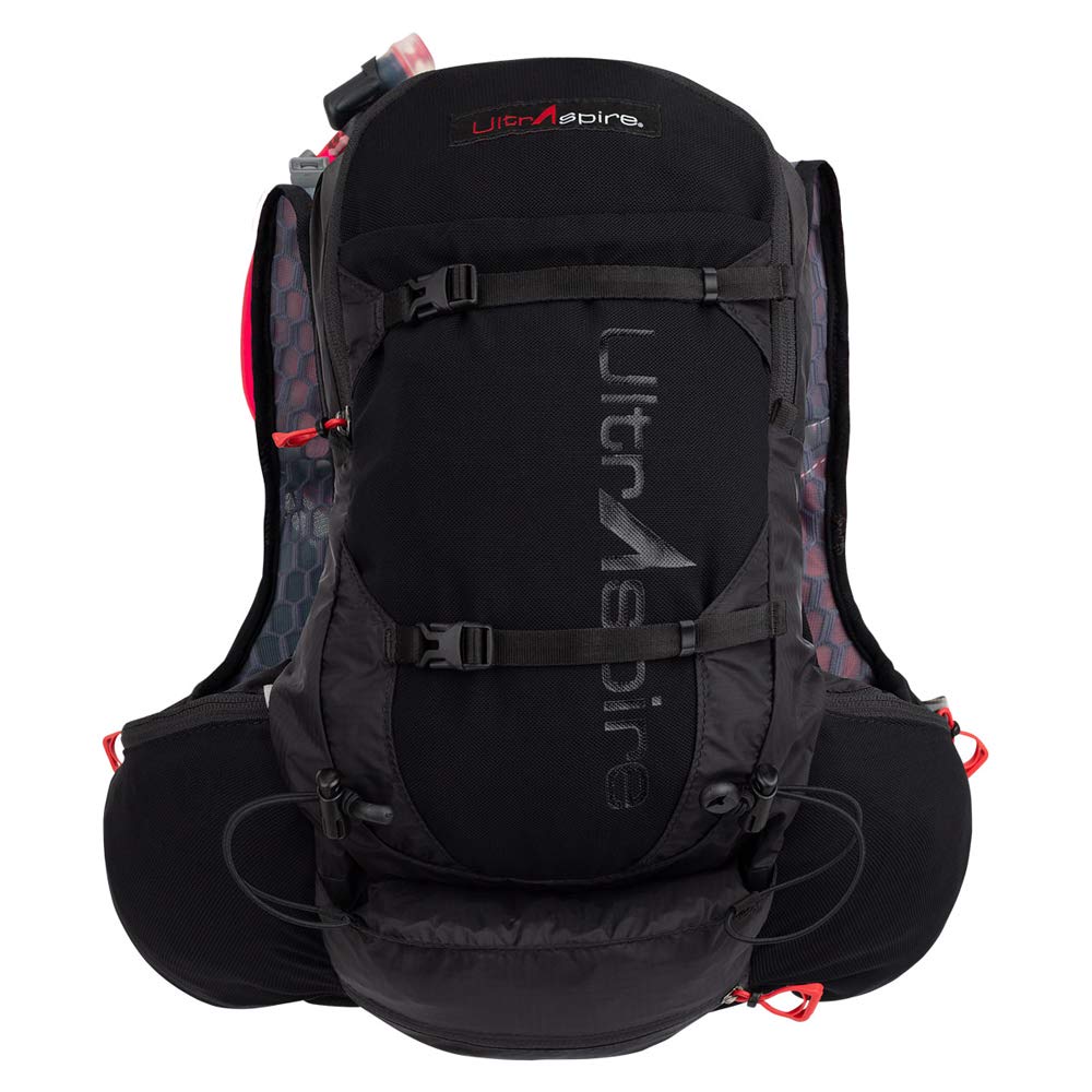 UltrAspire Zygos Unisex Lighweight Hydration Ultra Running Pack - 4.0 Pitch Black, Medium (32"-38")