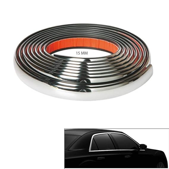 spydo 15 mm Chrome Beading Roll176 for All Car Makes Amazon.in Electronics