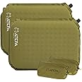 ATEPA Inflatable Stadium Seat Cushion, Self-Inflating Memory Foam Stadium Seats Camping Accessories Chair Pad for Outdoor Airplane Travel Bleacher Patio Backpacking