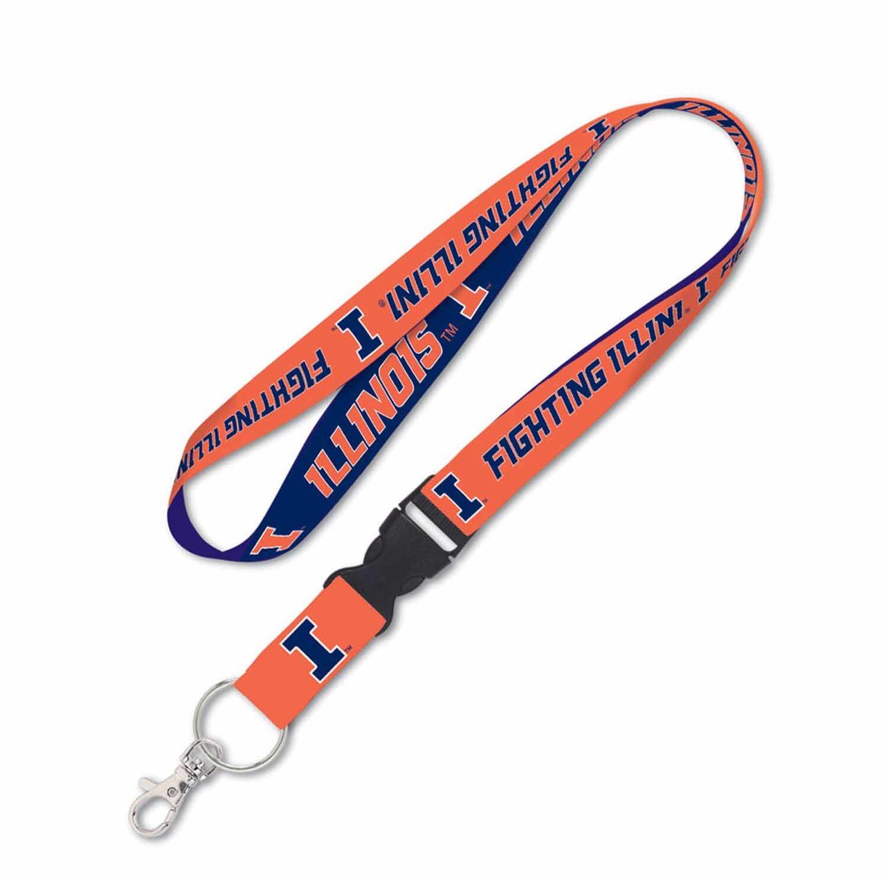 NCAA Illinois Fighting Illini Lanyard with Detachable Buckle 1 Inch
