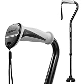 REHAND Walking Cane for Men &amp; Women with Offset Handle - 350 lb Capacity, Foldable, Adjustable, Lightweight, Self Standing Pivot Walking Cane, with Travel Bag, Walking Sticks for Seniors &amp; Adults