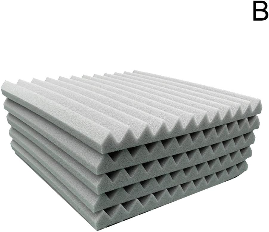 Bggie 5pcs Acoustic Foam Panel Sound Insulation Stop Absorption Sponge Studio KTV Supplies Soundproof
