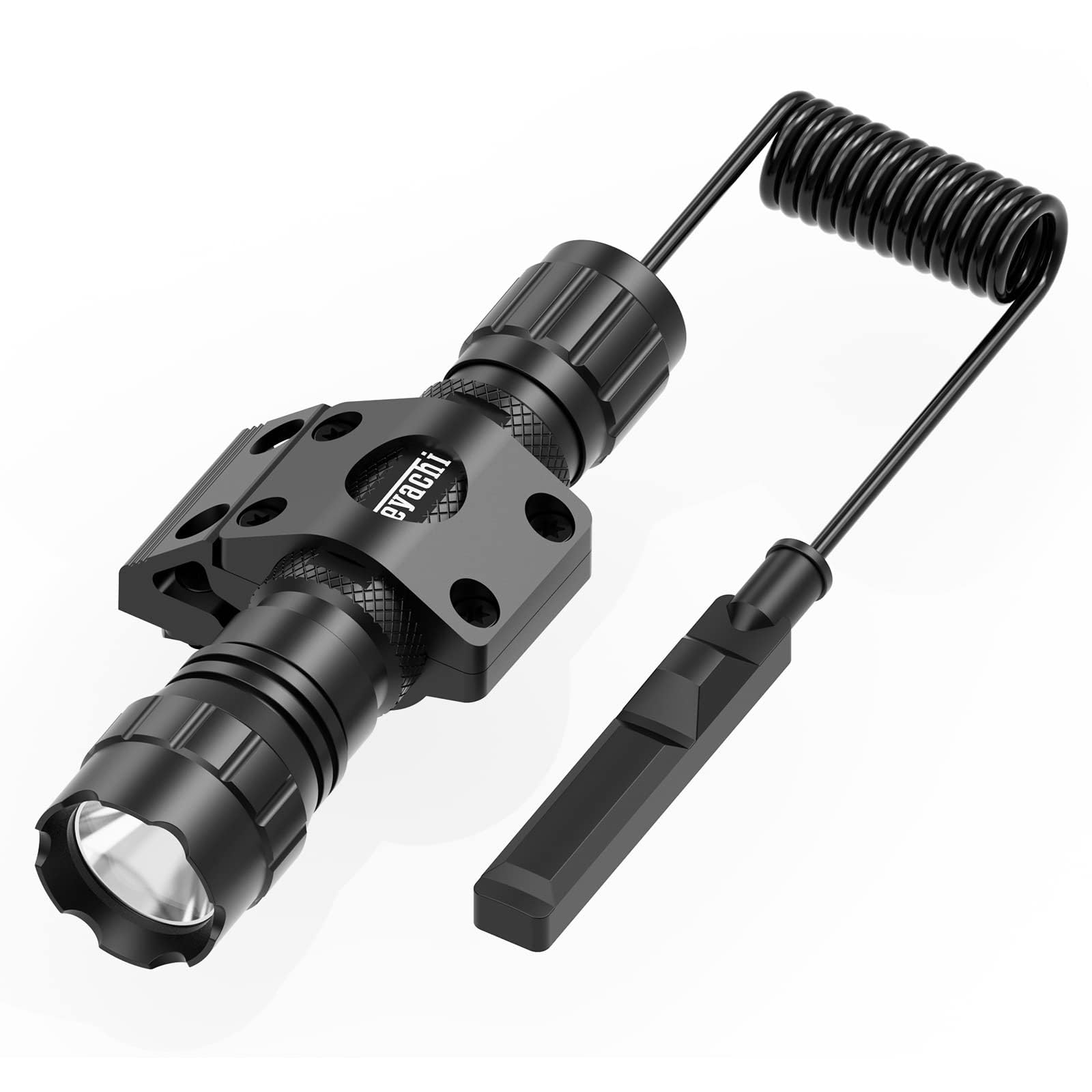 Feyachi FL17 Tactical Flashlight Torch, 1200 Lumens LED Torches Hunting Torch with M-Lok Rail Mount, Pressure Switch and Charger Included for Camping Hiking Emergency — image 1