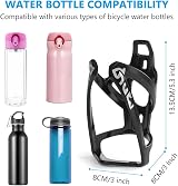 Ainiv Bike Water Bottle Cage 2Pcs Plastic PC Bottle Holder Black Red view 7