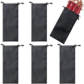 SquEqu 6 Pack Tent Stakes Bag Aluminum Tent Pegs Bag with Drawstring Storage Pouch Pocket Protector for 7in Tent Stake 8 Inch Ground Stakes Awning Caravan Camping Pegs Canopy Anchors Tent Spikes