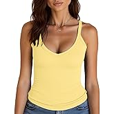 SVALIY Workout Tops for Women Racerback Tank Tops Yoga Gym Ribbed Sleeveless Shirts Clothes