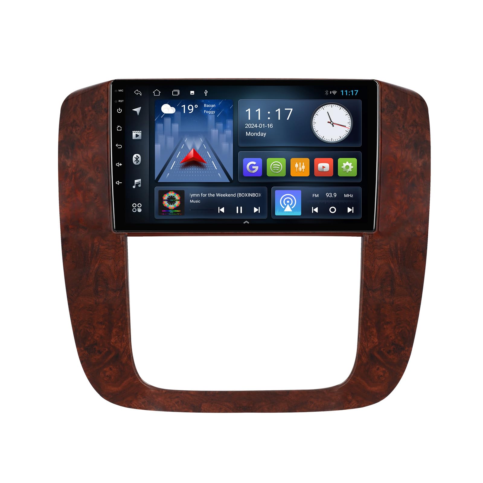 Photo 1 of 2+32G Android 12 Double Din Car Stereo for Tahoe/Yukon/Silverado/Suburban 2007-2013 with 9 Inch Touchscreen Radio Built-in Wireless Carplay/Android Auto/GPS/Bluetooth/FM/AUX-in/SWC/Backup Camera