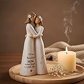 NAN ZAI NAN FANG Gifts for Mom from Daughter Mother Daughter Figurine 5.5" Resin Hand-Painted Sculpture Mothers Day Birthday Thanksgiving for Moms Home Decor Figurines