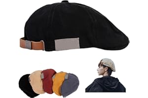 Retro Vintage Street Beret Cap, Men's Flat Adjustable Beret Hats