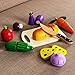 Wooden Cutting Board Toys, Kitchen Toys Cutting Vegetables Set with Knife and Cutting Board (21 pcs)