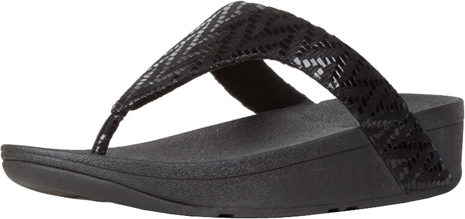 black suede flip flops