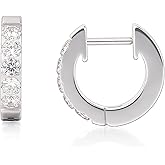 Limerencia Hypoallergenic Implant Grade Titanium G23 Huggie Hoop Earrings, 5A Cubic Zirconia Pure Titanium F136 Hoops for Women Sensitive Ears