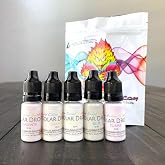 Solar Color Dust, Solar Drops - White to Rainbow 5pk, 10ml Dropper Bottles in Magenta, Orange, Yellow, Blue and Purple