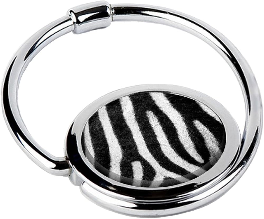 Miss Kha - Foldable Handbag Hook - Zebra design, Black, White, TU