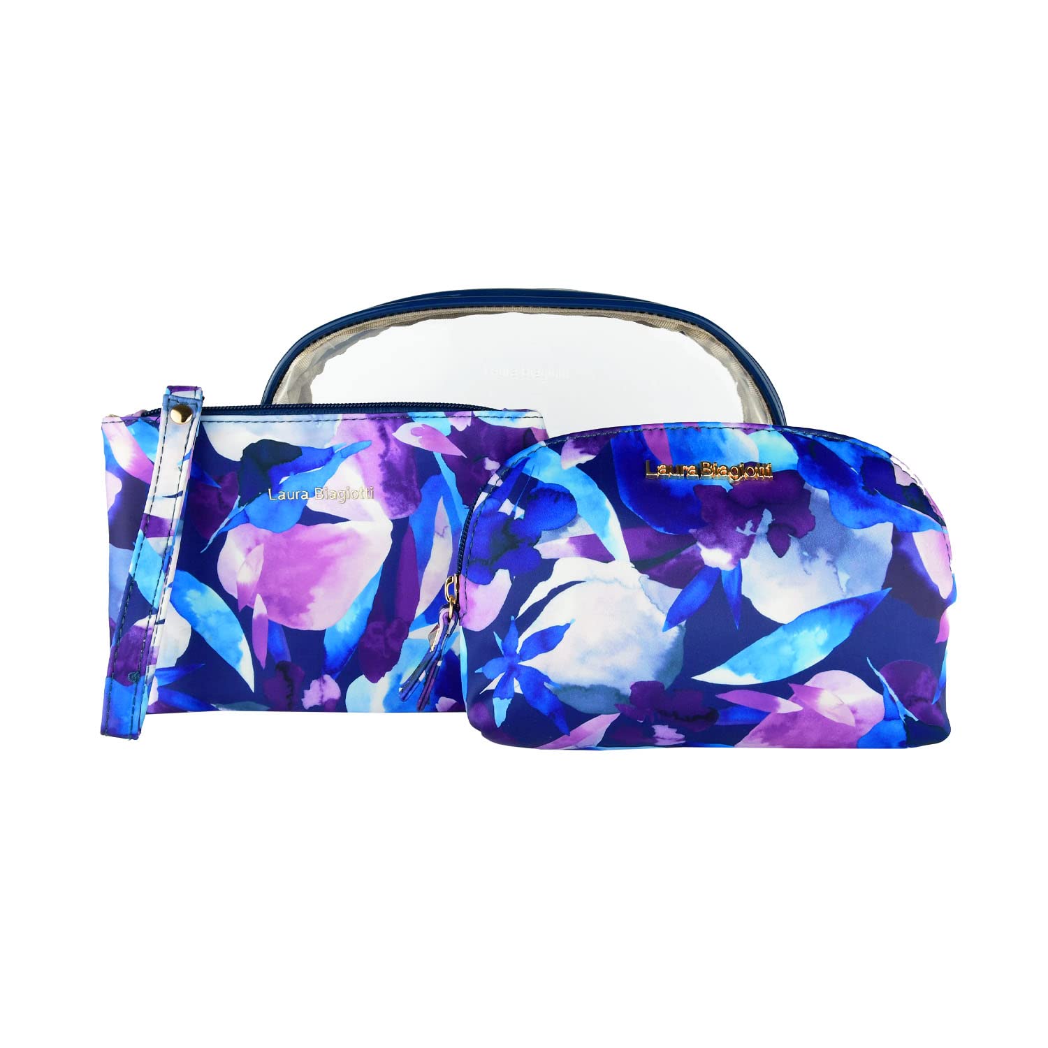 Laura Biagiotti Women's Clutch Bag, Set 3 Piece Waterproof Travel Beauty Case, Make Up Bag and Cosmetic with Box — image 1