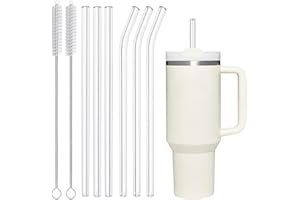 TraVisonyx Replacement Glass Straw Compatible with Stanley 40 oz 30 oz Cup Tumbler