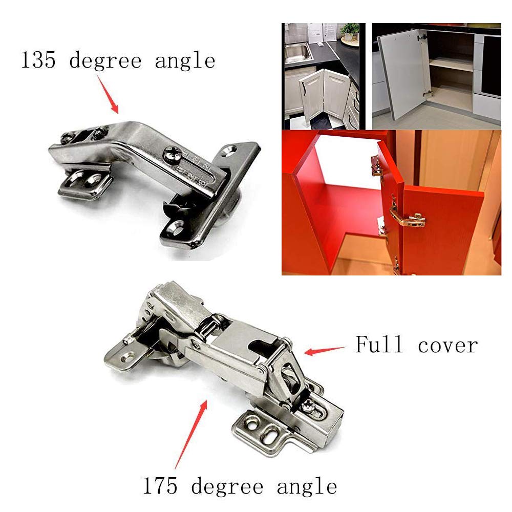 Full Coverage 135 Degree 175 Degree Linkage Door Hinge Combination。 90