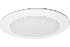 NICOR Lighting 4 inch White Shower Trim with Glass Albalite Lens, for 4 inch Housings (19509WH)