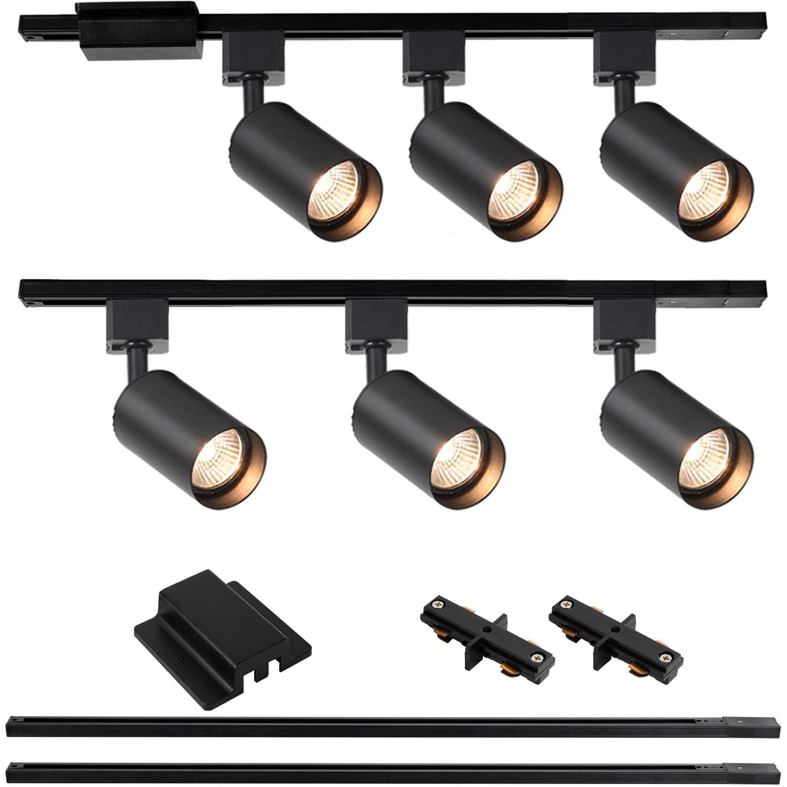 Hiiglxii 6-Light LED Track Lighting Kit with 6.6FT